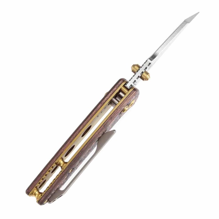 Couteau Kansept Little Main Street Lame Acier S35VN Manche Cuivre/FCarbone Crossbar Lock K2015V2 - Livraison Gratuite