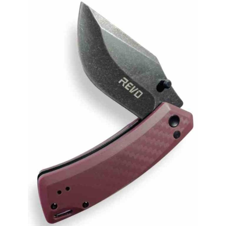 Couteau Revo Canyon Lame Acier 4Cr13MoV Manche FRN Prune Button Lock REVCNYPLM - Livraison Gratuite