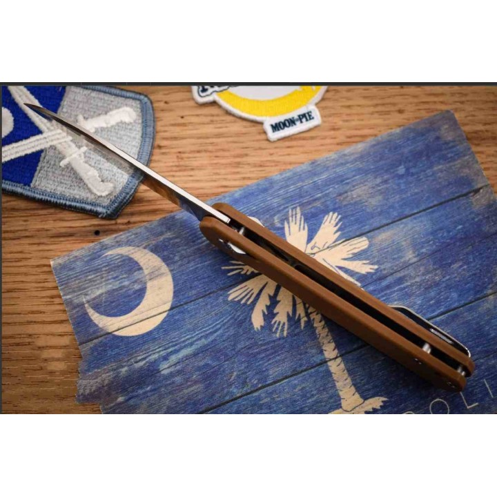 Couteau Rough Ryder Slide Lock Wharncliffe Lame Acier D2 Manche G10 Tan Clip RR2719 - Livraison Gratuite