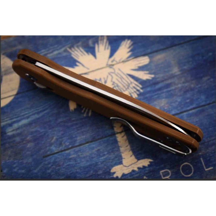 Couteau Rough Ryder Slide Lock Wharncliffe Lame Acier D2 Manche G10 Tan Clip RR2719 - Livraison Gratuite
