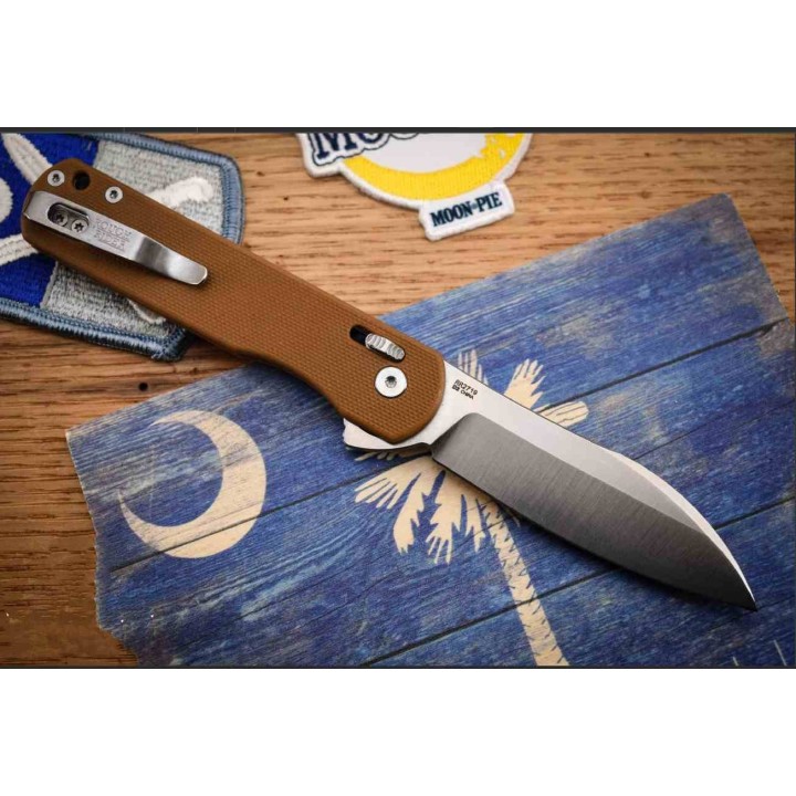 Couteau Rough Ryder Slide Lock Wharncliffe Lame Acier D2 Manche G10 Tan Clip RR2719 - Livraison Gratuite