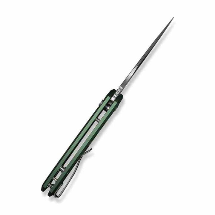 Couteau Pliant Civivi Anaaki Green Button Lock Lame Acier Nitro-V Manche Aluminium KIVT CIVC240393 - Livraison Gratuite