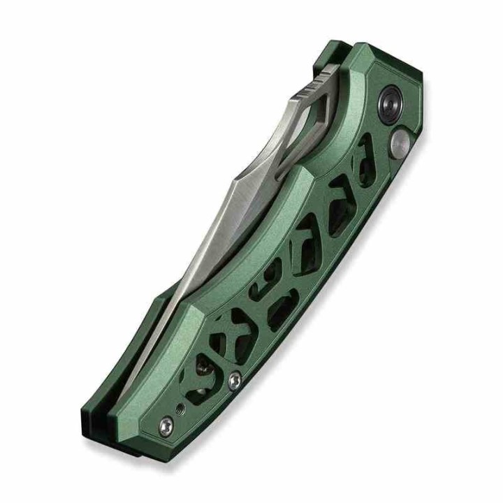 Couteau Pliant Civivi Anaaki Green Button Lock Lame Acier Nitro-V Manche Aluminium KIVT CIVC240393 - Livraison Gratuite