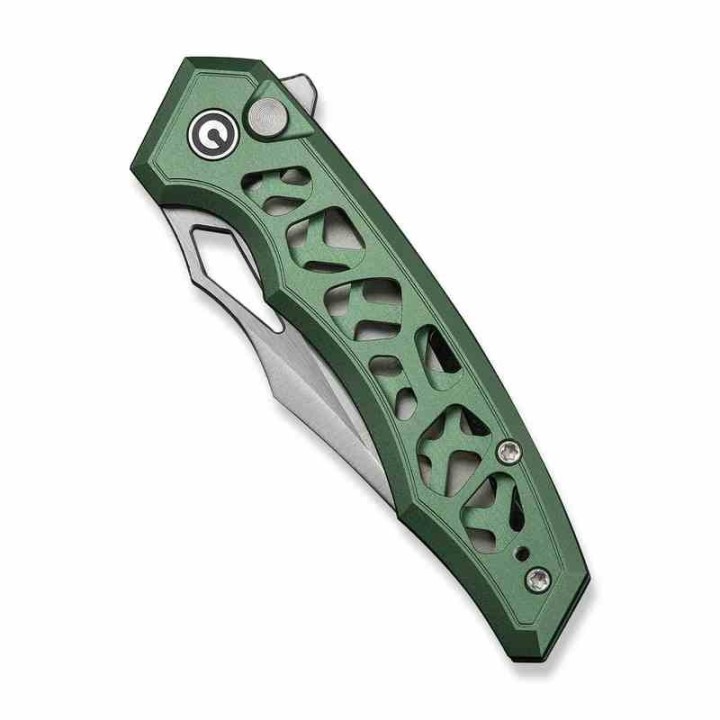 Couteau Pliant Civivi Anaaki Green Button Lock Lame Acier Nitro-V Manche Aluminium KIVT CIVC240393 - Livraison Gratuite