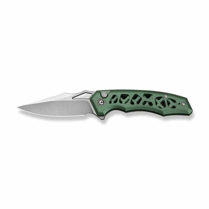 Couteau Pliant Civivi Anaaki Green Button Lock Lame Acier Nitro-V Manche Aluminium KIVT CIVC240393 - Livraison Gratuite