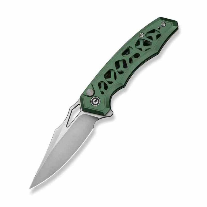 Couteau Pliant Civivi Anaaki Green Button Lock Lame Acier Nitro-V Manche Aluminium KIVT CIVC240393 - Livraison Gratuite