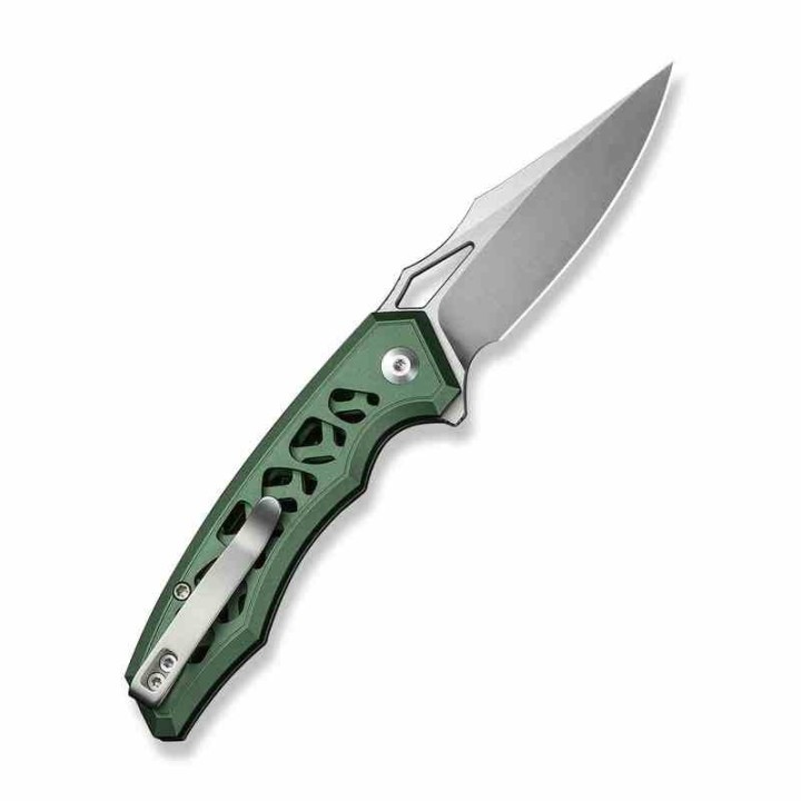 Couteau Pliant Civivi Anaaki Green Button Lock Lame Acier Nitro-V Manche Aluminium KIVT CIVC240393 - Livraison Gratuite