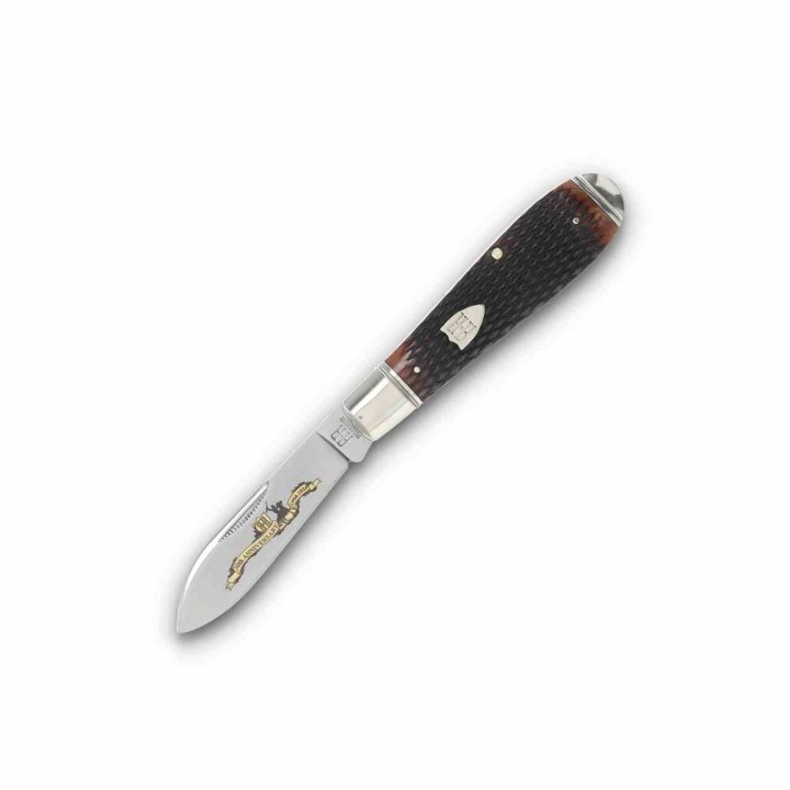 Couteau Rough Ryder 30ème Anniversaire Teardrop Jack Cran Forcé Lame Acier 440A Manche Os - RR2628 Livraison Gratuite