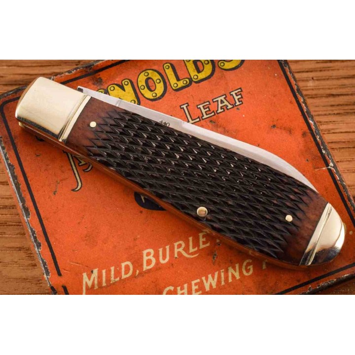 Couteau Rough Ryder 30ème Anniversaire Teardrop Jack Cran Forcé Lame Acier 440A Manche Os - RR2628 Livraison Gratuite