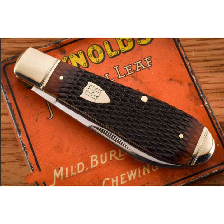 Couteau Rough Ryder 30ème Anniversaire Teardrop Jack Cran Forcé Lame Acier 440A Manche Os - RR2628 Livraison Gratuite