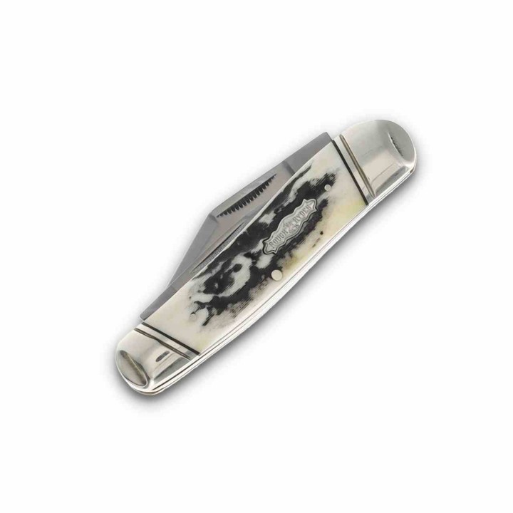 Couteau Rough Ryder Large Swayback Whittler Lames Acier 440 Manche Os Cerfé Slip Joint RR2575 - Livraison Gratuite