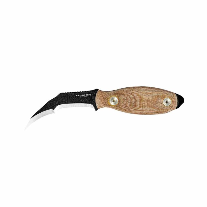 Couteau Condor Zompopo Hawkbill Lame Acier 1095 Carbone Manche Micarta Etui Kydex Salvador CTK133730HC -  Livraison Gratuite