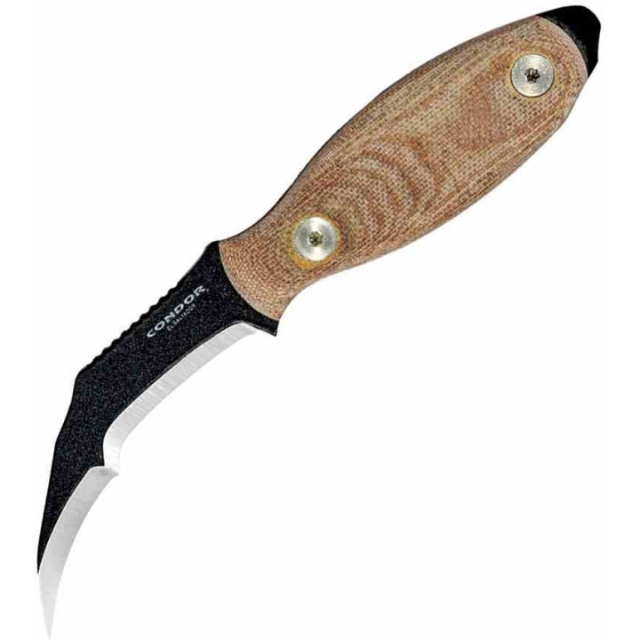 Couteau Condor Zompopo Hawkbill Lame Acier 1095 Carbone Manche Micarta Etui Kydex Salvador CTK133730HC -  Livraison Gratuite