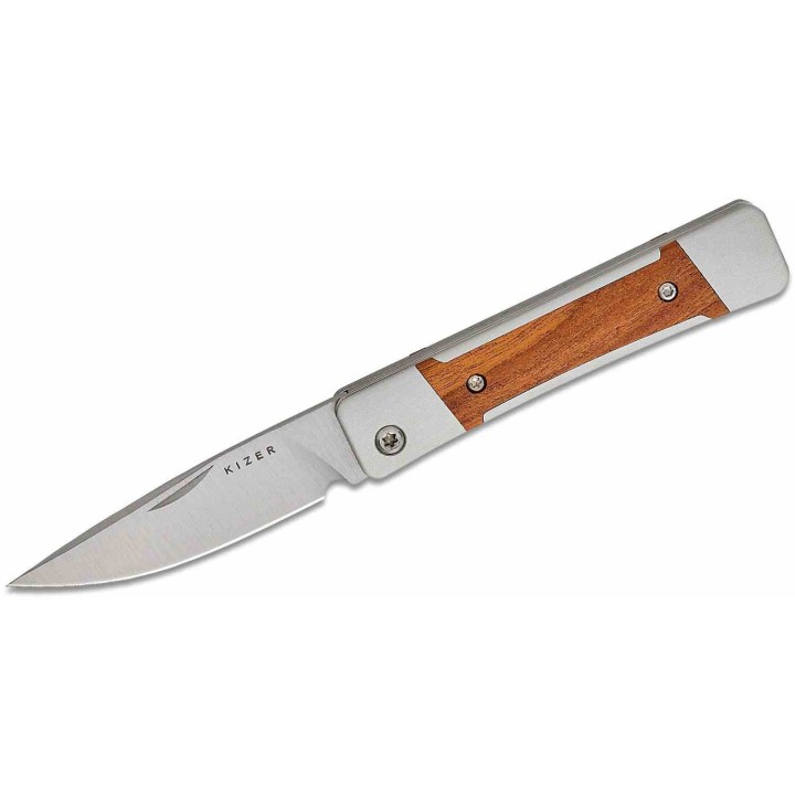 Couteau Kizer Little Grand Lame Acier Nitro-V Manche Alu/Mkuruti Slip Joint KIV2670A1 - Livraison Gratuite