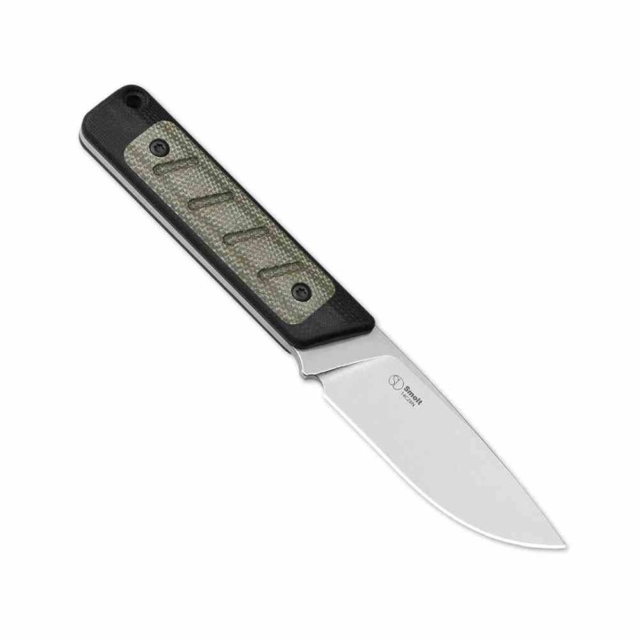 Couteau Kizer Smolt Lame Acier 14C28N Manche G10 Noir et Micarta Green Etui Kydex KI1063A6 - Livraison Gratuite