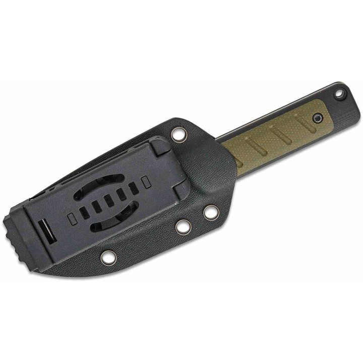 Couteau Kizer Smolt Lame Acier 14C28N Manche G10 Noir et Micarta Green Etui Kydex KI1063A6 - Livraison Gratuite