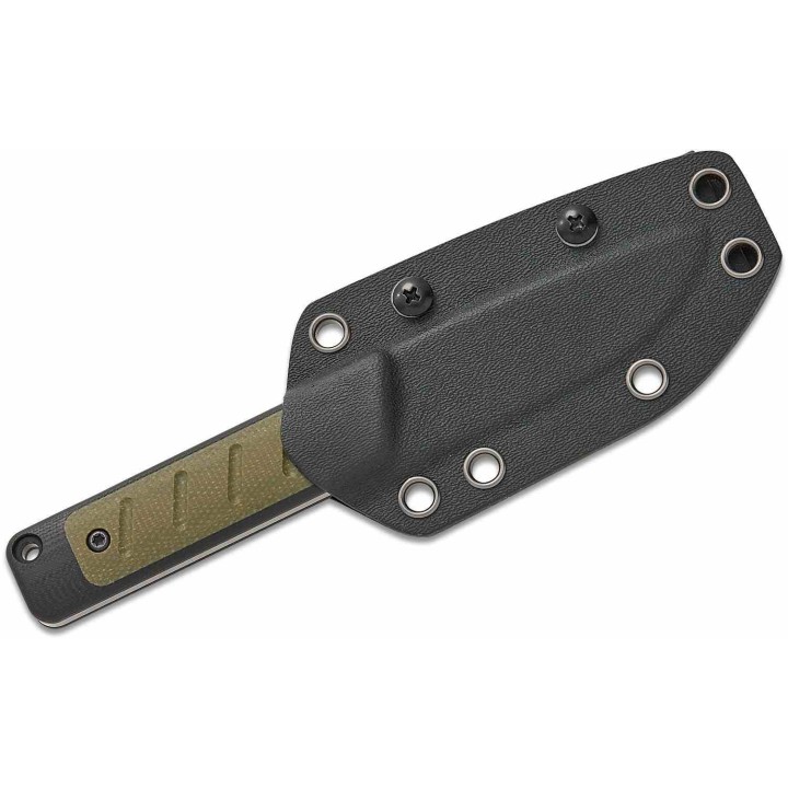 Couteau Kizer Smolt Lame Acier 14C28N Manche G10 Noir et Micarta Green Etui Kydex KI1063A6 - Livraison Gratuite