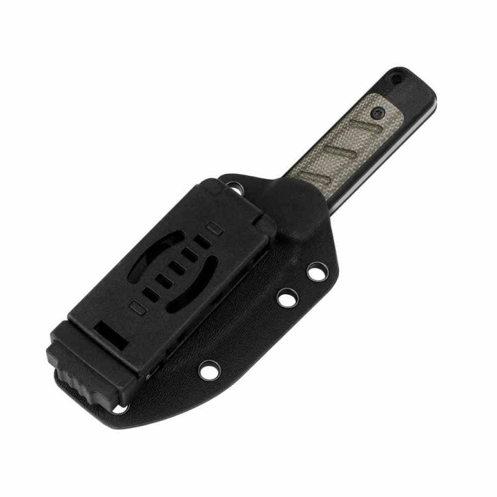 Couteau Kizer Smolt Lame Acier 14C28N Manche G10 Noir et Micarta Green Etui Kydex KI1063A6 - Livraison Gratuite