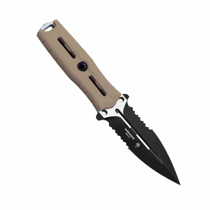 Couteau Kizer Norcross Spear Point Lame Acier Nitro-V Manche G10 Tan Etui Kydex KIZXFB01A3 Livraison Gratuite