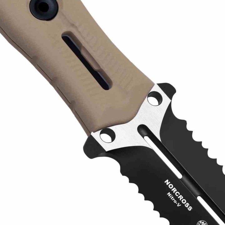 Couteau Kizer Norcross Spear Point Lame Acier Nitro-V Manche G10 Tan Etui Kydex KIZXFB01A3 Livraison Gratuite