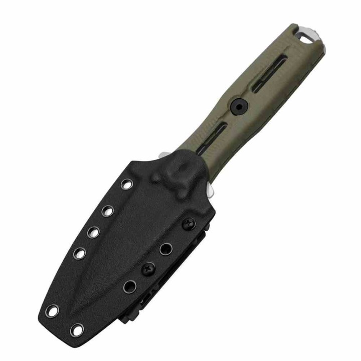 Couteau Kizer Norcross Spear Point Lame Acier Nitro-V Manche G10 Olive Green Etui Kydex KIZXFB01A4 - Livraison Gratuite