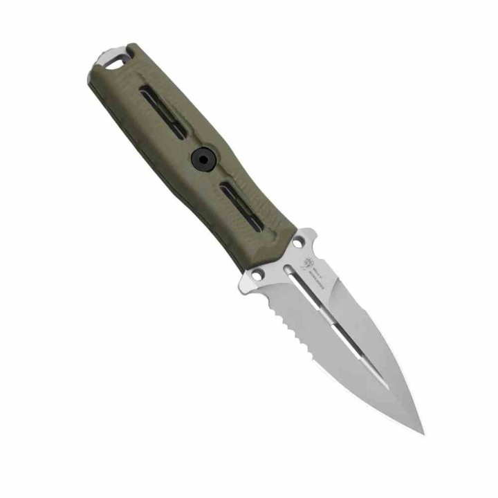 Couteau Kizer Norcross Spear Point Lame Acier Nitro-V Manche G10 Olive Green Etui Kydex KIZXFB01A4 - Livraison Gratuite