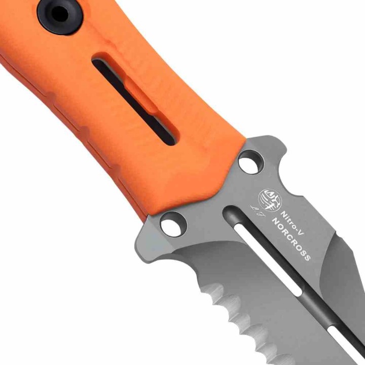 Couteau Kizer Norcross Spear Point Lame Acier Nitro-V Manche G10 Orange Etui Kydex KIZXFB01A6 - Livraison Gratuite