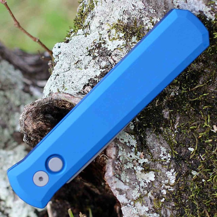 Couteau Automatique Pro-Tech 920 Godfather Blue AUTO Lame Acier 154CM Manche Alu USA PTK920BLUE - Livraison Gratuite