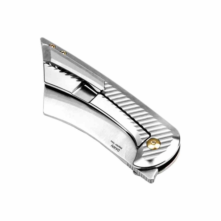 Couteau Pliant Kizer Dawn Silver Sheepsfoot Lame Acier CPM S35VN Manche Titane Frame Lock KI3673A2 - Livraison Gratuite
