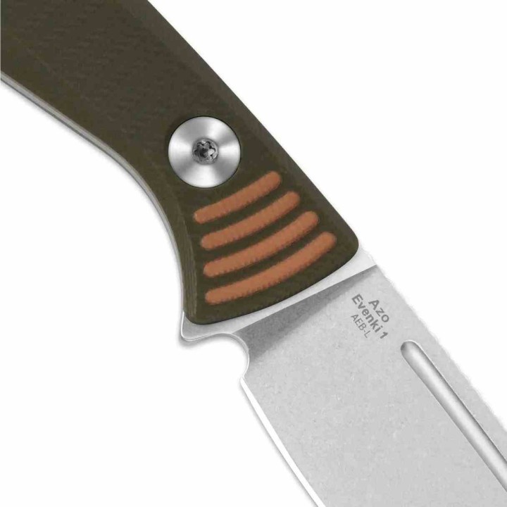Couteau Kizer Evenki 1 Drop Point Lame Acier AEB-L Manche G10 Green Etui Kydex KI1097A1 - Livraison Gratuite