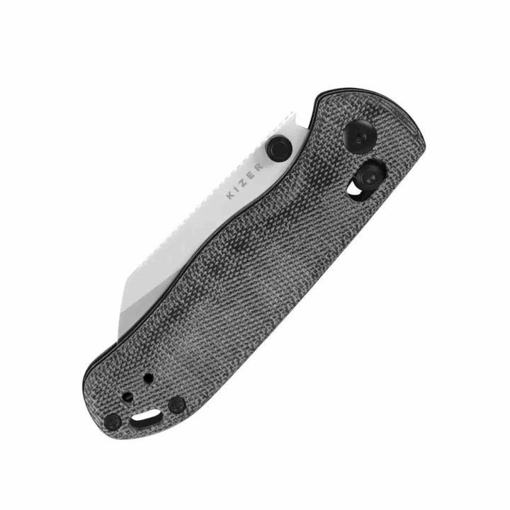 Couteau Pliant Kizer Drop Bear 2 Clutch Lock Sheepsfoot Lame Acier Nitro-V Manche Micarta Noir KIV36192KS1 - Livraison Gratuite