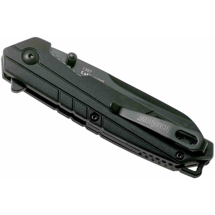 Couteau Kershaw Fiber A/O Sheepsfoot Lame Acier 8Cr13MoV Manche FRN Noir Liner Lock Clip KS1367 - Livraison Gratuite