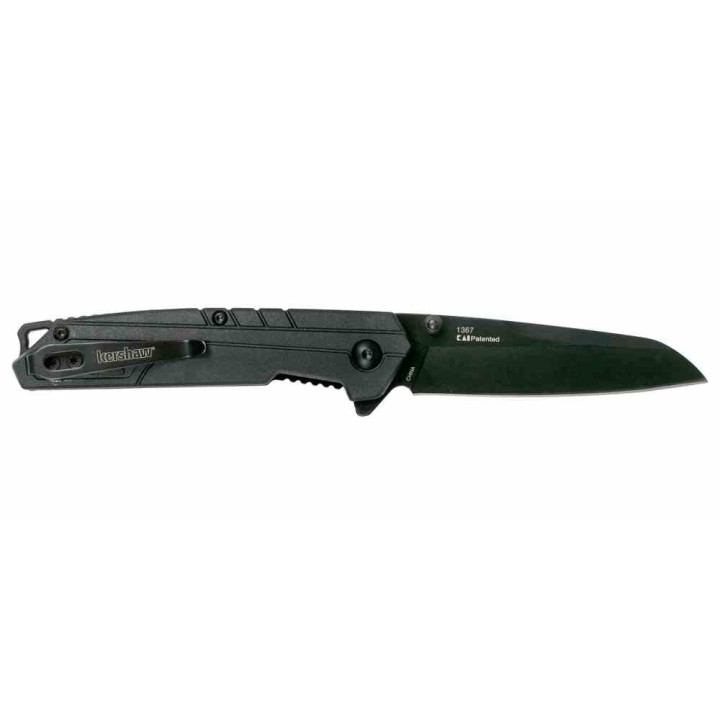 Couteau Kershaw Fiber A/O Sheepsfoot Lame Acier 8Cr13MoV Manche FRN Noir Liner Lock Clip KS1367 - Livraison Gratuite