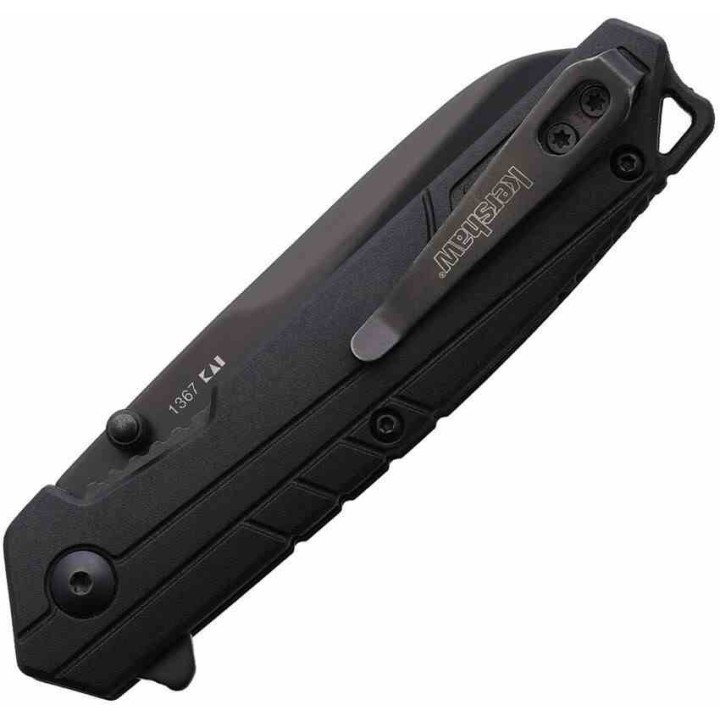 Couteau Kershaw Fiber A/O Sheepsfoot Lame Acier 8Cr13MoV Manche FRN Noir Liner Lock Clip KS1367 - Livraison Gratuite