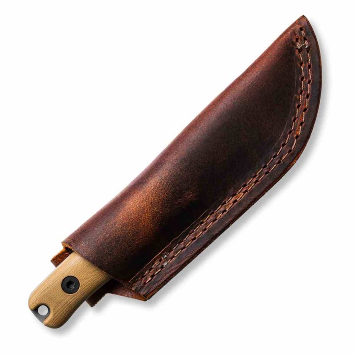 Couteau Reiff Knives F3 Drop Point Lame Acier CPM MagnaCut Manche G10 Tan Etui Cuir USA REKF3D11CTBL Livraison Gratuite