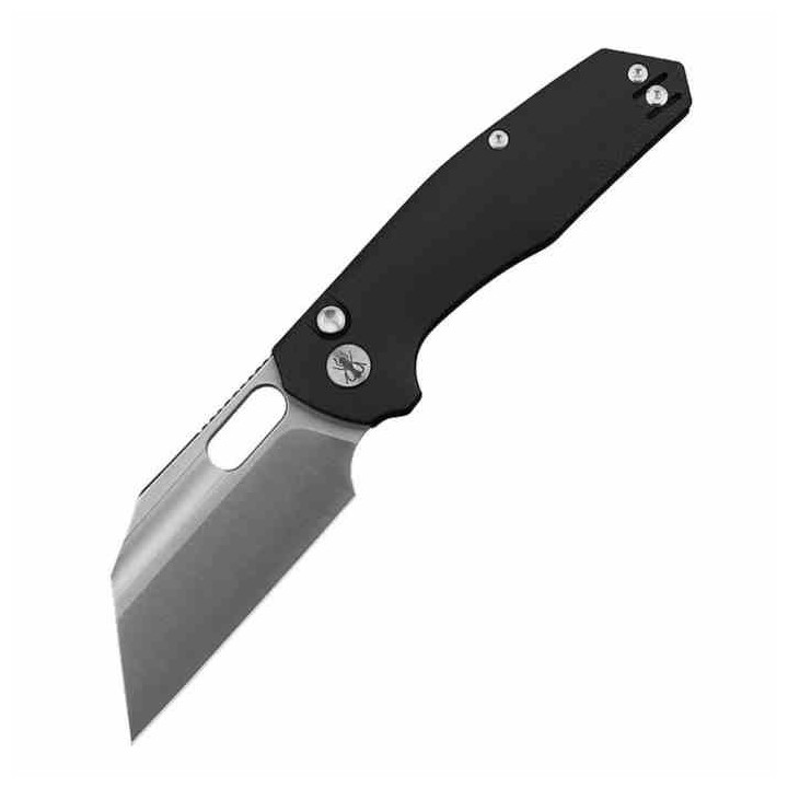 Couteau Ironfly YOLO Wharncliffe Lame Acier 14C28N Manche G10 Noir Button Lock KIVT IFVF02BK -  Livraison Gratuite