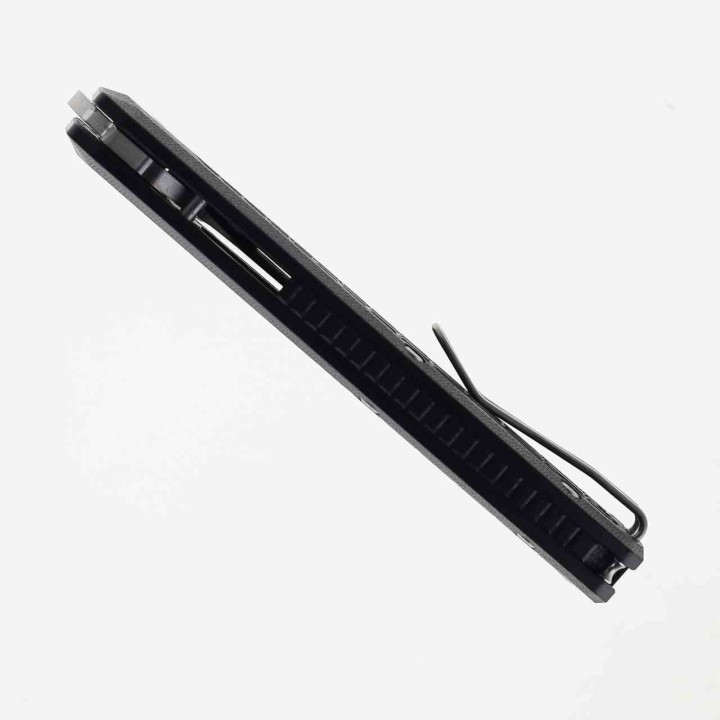 Couteau Ironfly SYPERFLY Black Lame Acier 14C28N Manche G10 KIVT Linerlock Clip IFVF03BK -  Livraison Gratuite