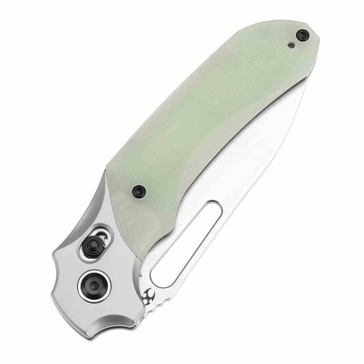 Couteau Kansept Quasar Jade Lame Acier 154CM Manche G10 Cross Bar Lock Clip KT1099V1 - Livraison Gratuite