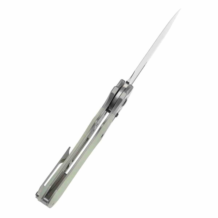 Couteau Kansept Quasar Jade Lame Acier 154CM Manche G10 Cross Bar Lock Clip KT1099V1 - Livraison Gratuite