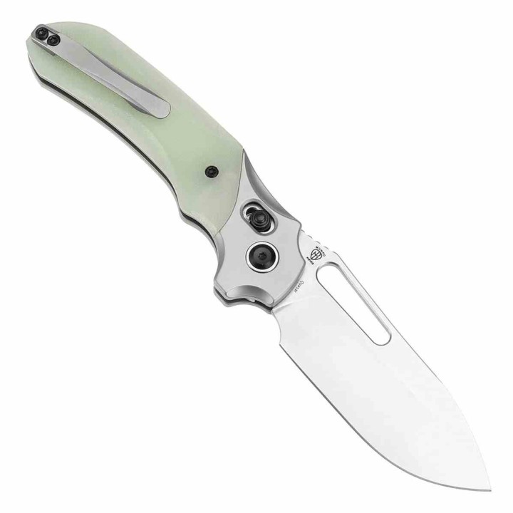 Couteau Kansept Quasar Jade Lame Acier 154CM Manche G10 Cross Bar Lock Clip KT1099V1 - Livraison Gratuite