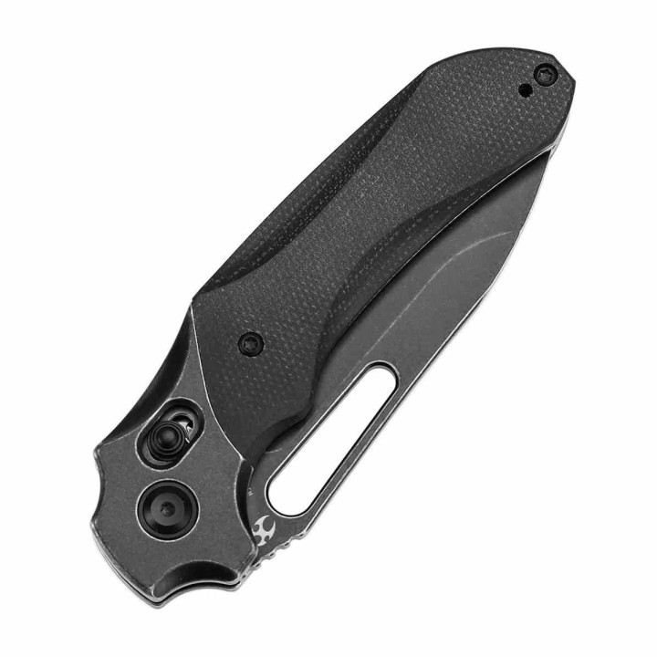 Couteau Kansept Quasar Black Lame Acier 154CM Manche Micarta Cross Bar Lock Clip KT1099V2 - Livraison Gratuite