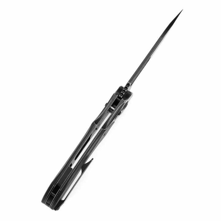 Couteau Kansept Quasar Black Lame Acier 154CM Manche Micarta Cross Bar Lock Clip KT1099V2 - Livraison Gratuite