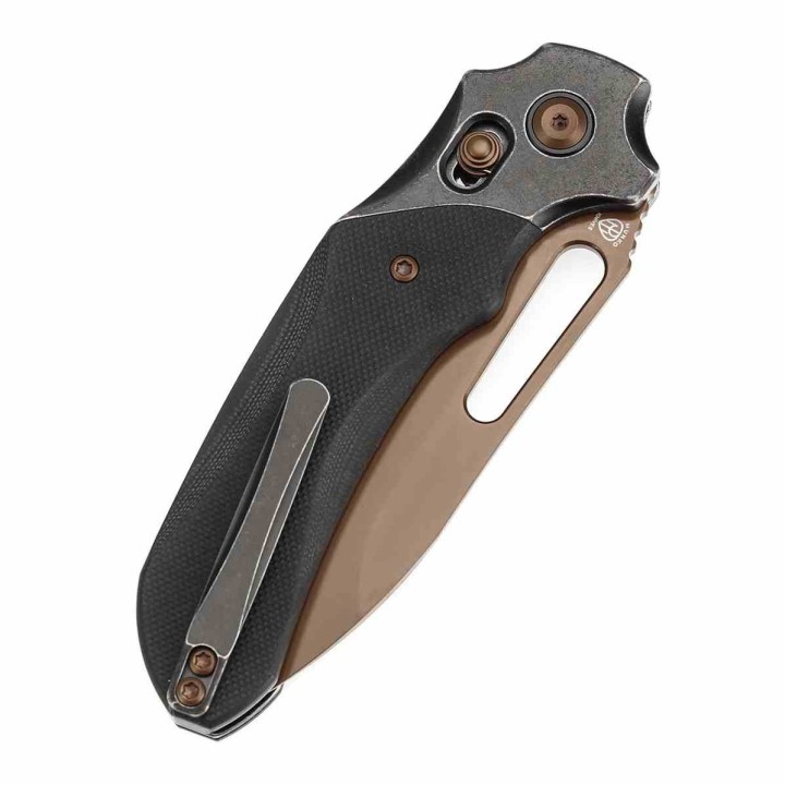 Couteau Kansept Quasar Black Lame Acier 154CM Manche G10 Cross Bar Lock Clip KT1099V3 - Livraison Gratuite