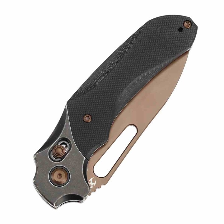 Couteau Kansept Quasar Black Lame Acier 154CM Manche G10 Cross Bar Lock Clip KT1099V3 - Livraison Gratuite