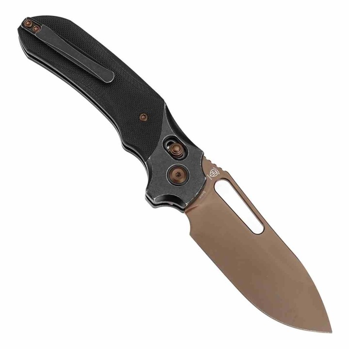 Couteau Kansept Quasar Black Lame Acier 154CM Manche G10 Cross Bar Lock Clip KT1099V3 - Livraison Gratuite