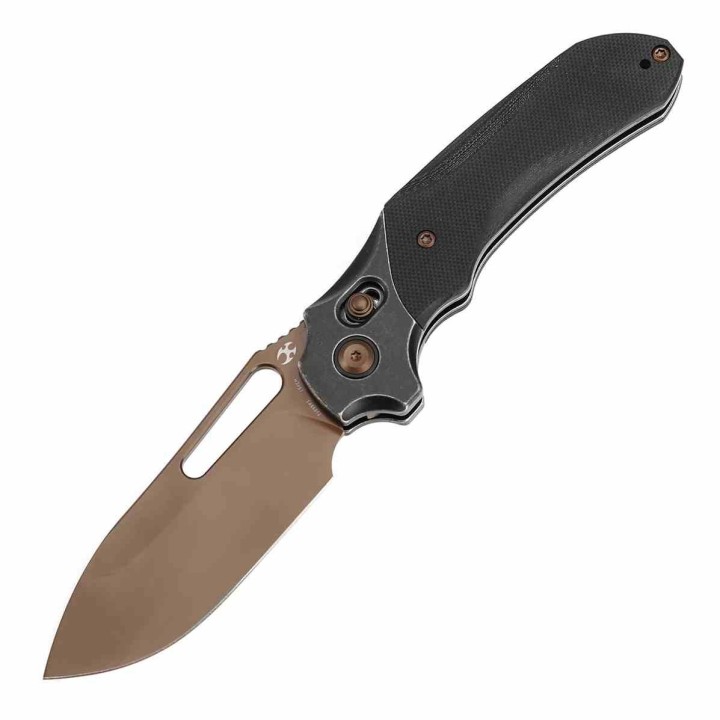 Couteau Kansept Quasar Black Lame Acier 154CM Manche G10 Cross Bar Lock Clip KT1099V3 - Livraison Gratuite
