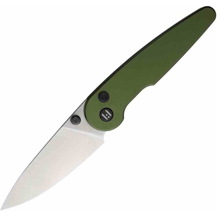 Couteau HIGHTRON Birdidi Lame Acier D2 Manche Aluminium Vert Button Lock HTK06GRNS - Livraison Gratuite