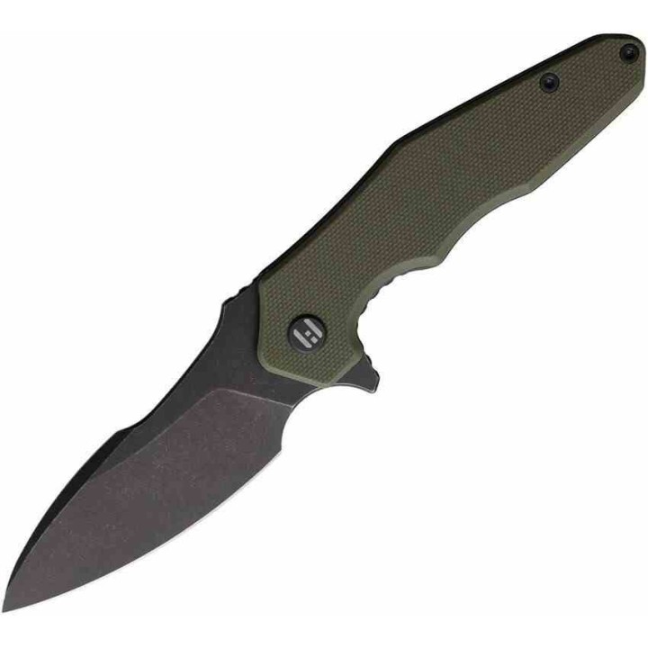 Couteau HIGHTRON Mini Ventura Lame Acier D2 Black Manche G10 Green LinerLock HTK05GRNBS - Livraison Gratuite