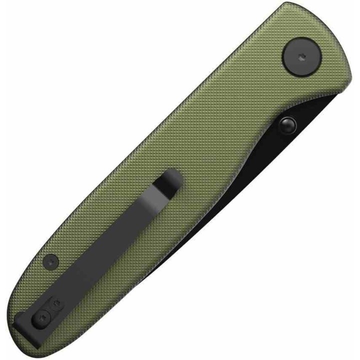 Couteau Outdoor Edge Dirk Green Lame Acier 8Cr13MoV Manche Aluminium Button Lock Clip OEDK1C - Livraison Gratuite
