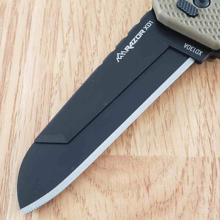Couteau Outdoor Edge Razor XD1 Lames Interchangeables Acier 420J2 Manche GFN Button Lock OEXD130AC - Livraison Gratuite